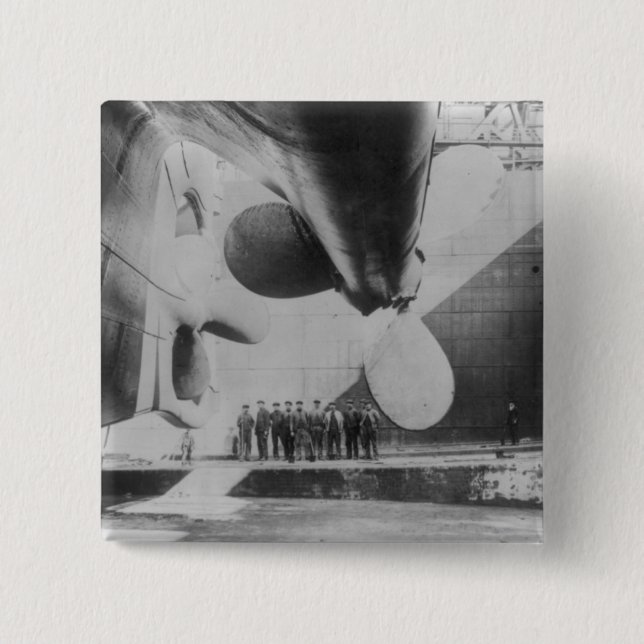 Launch of the Titanic 2 Inch Square Button (Front)