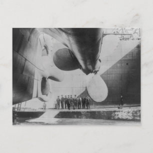 Launch of the Titanic Postcard