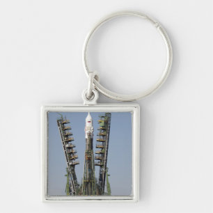 Launch scaffolding is raised into place keychain