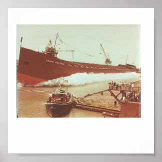 Launching of M/V Edmund Fitzgerald June 1957 Poster