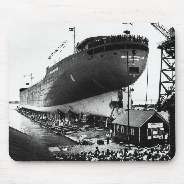 Launching of the Edmund Fitzgerald  6-8-1958 (#1) Mouse Pad (Front)