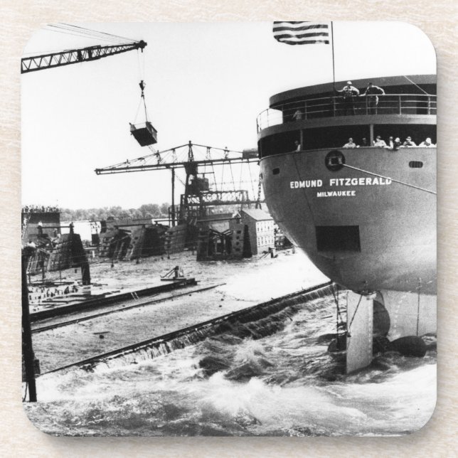 Launching of the Edmund Fitzgerald Mighty Fitz  Coaster (Front)