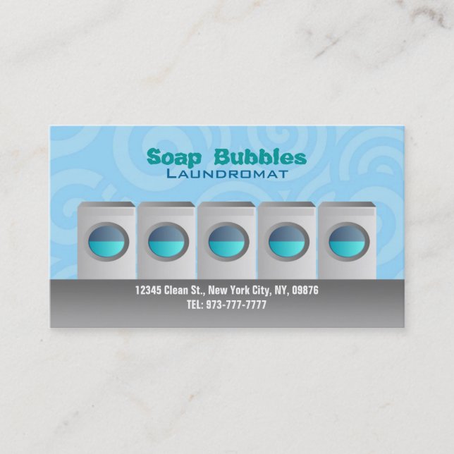 Laundromat Business Cards (Front)