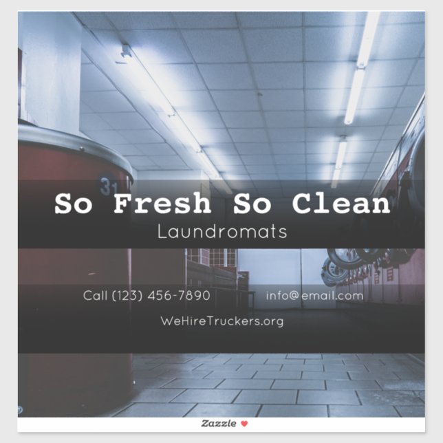 Laundromat company vehicle adverting business (Sheet)