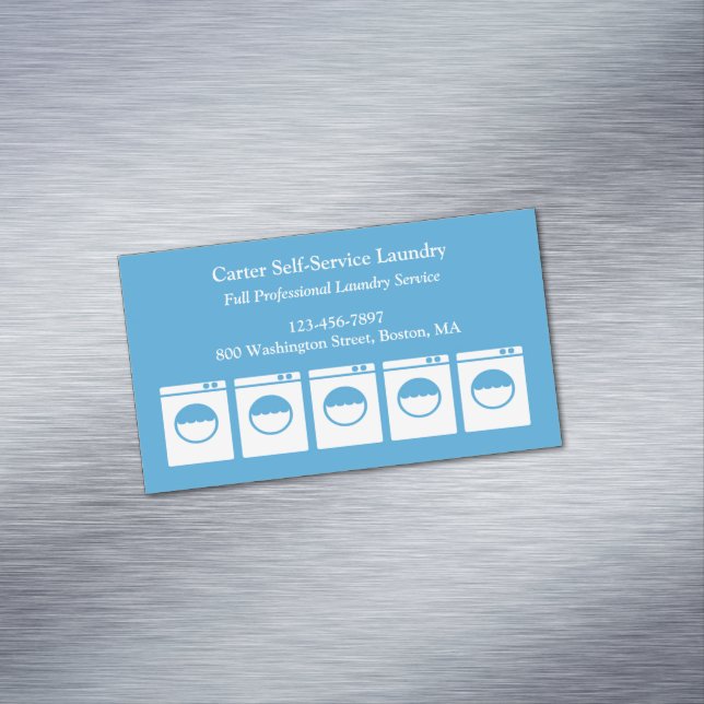 Laundromat Magnetic Business Card (In Situ)