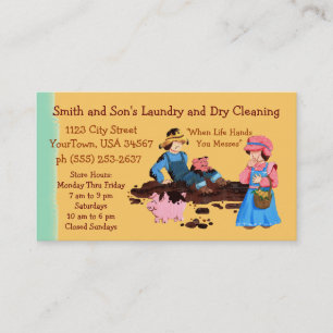 Laundry and Dry Cleaning Business Card