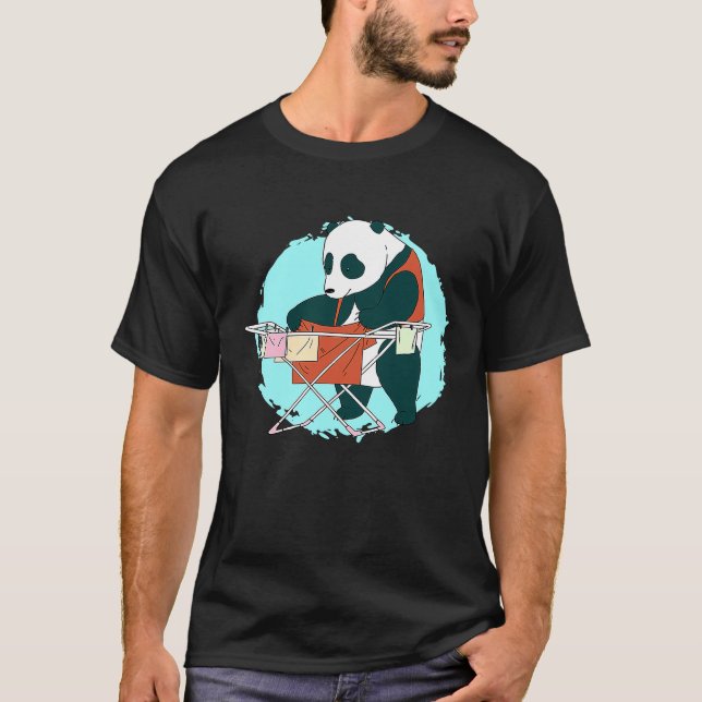 laundry bear panda T-Shirt (Front)