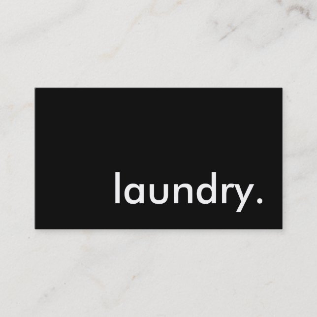 laundry. business card (Front)