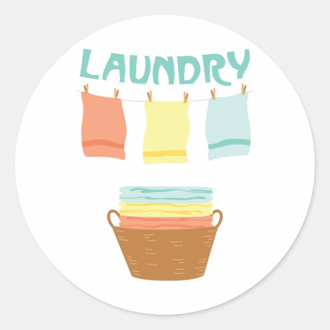 Laundry Classic Round Sticker (Front)