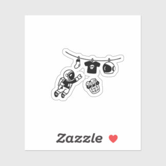 “Laundry Day in Space Minimal Cosmic Humour Design