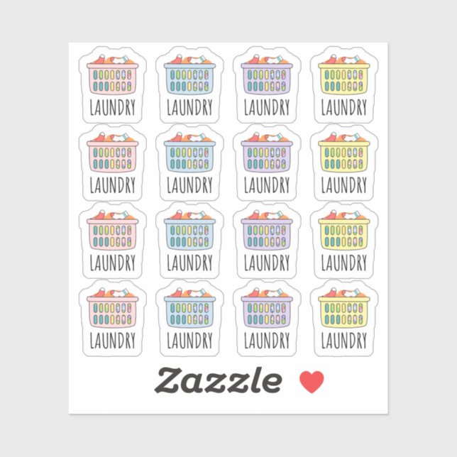 Laundry Day Laundry Basket Cleaning Chores Planner (Sheet)