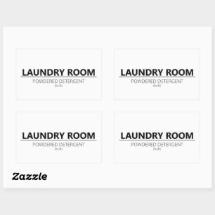 Laundry Detergent Label- Powder (for large bins) Sticker