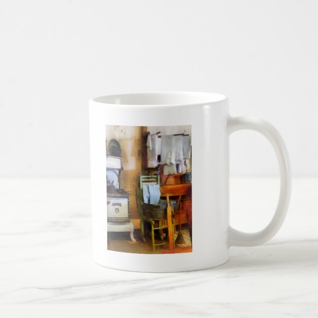 Laundry Drying in Kitchen Coffee Mug (Right)