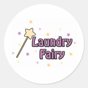 Laundry Fairy Classic Round Sticker