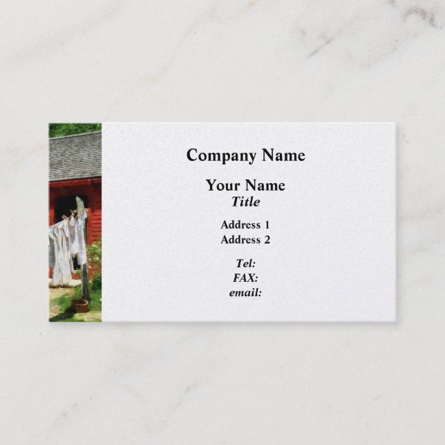 Laundry Hanging on Line - Platinum Business Card (Front)