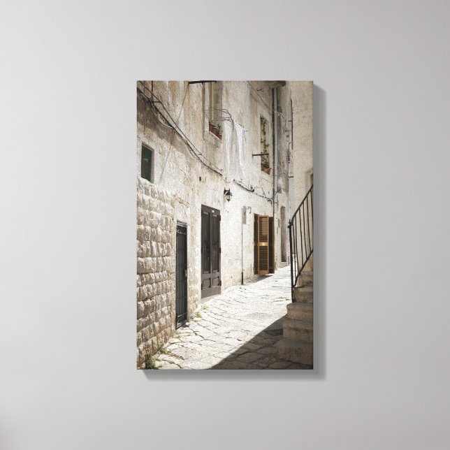Laundry hanging to dry in an alley in Italy Canvas Print (Front)