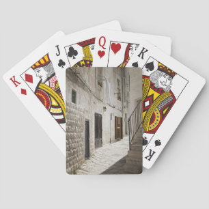 Laundry hanging to dry in an alley in Italy Playing Cards