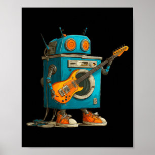 Laundry Machine with Cool Electric Guitar Costume Poster