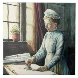 Laundry Maid, c.1880 Tile