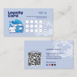 Laundry Modern QR Code Loyalty Card