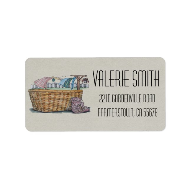 Laundry On Clothesline Label (Front)