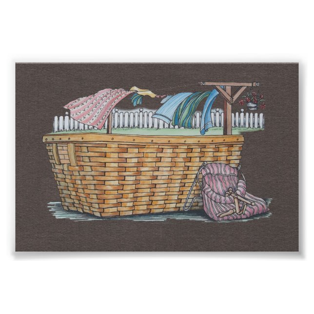 Laundry On Clothesline Photo Print (Front)