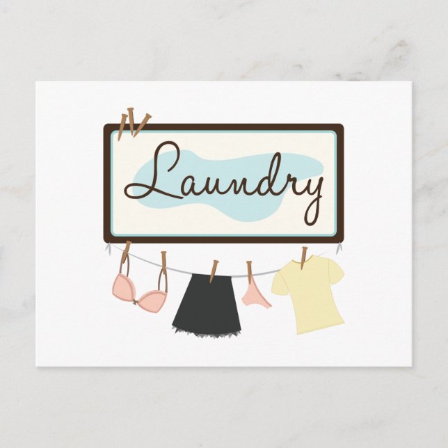 Laundry Postcard (Front)