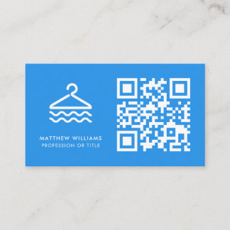 Laundry Professional QR Code Logo Modern Business Card