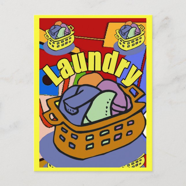 Laundry Room Basket Postcard (Front)