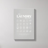 Laundry Room Cheat Sheet (Wrapped Canvas)