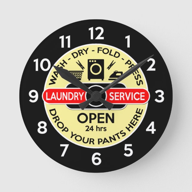 Laundry Room Clock / Utility Room Clock (Front)