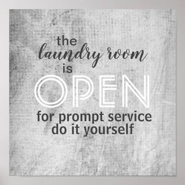 laundry room humourous quote poster typography (Front)