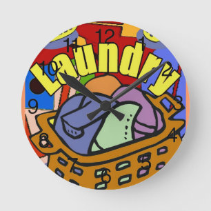 Laundry Room Round Clock