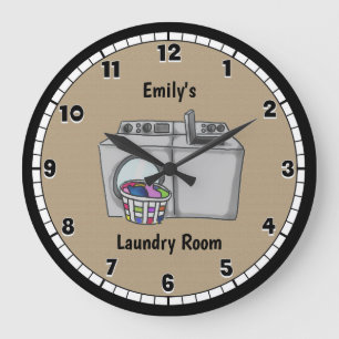 Laundry Room Round Clock
