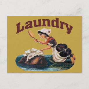 Laundry Room Sign Postcard