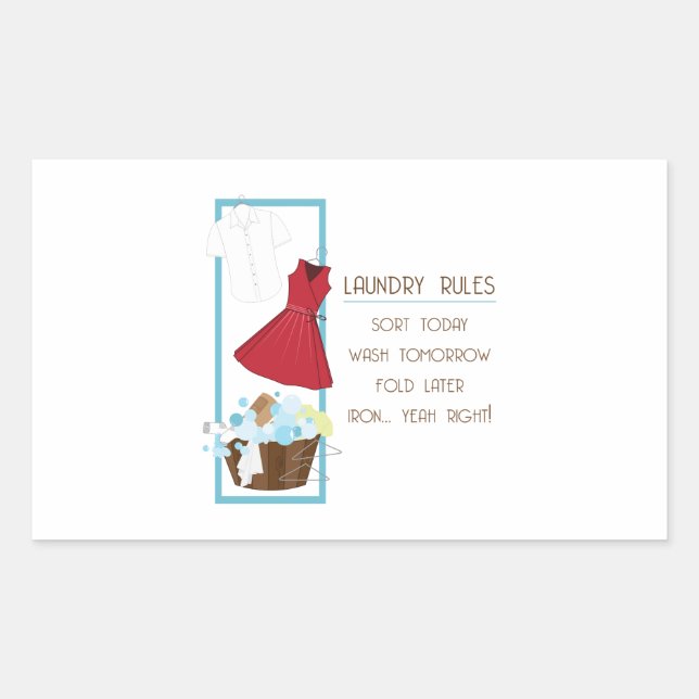 Laundry Rules Sticker (Front)