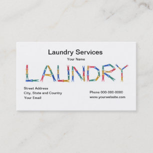 Laundry Services Business Card