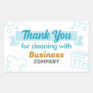Laundry Services Laundromat Dry Cleaners Thank You Sticker