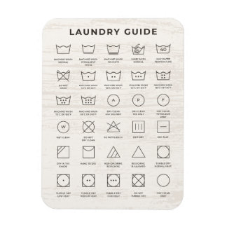 Laundry Symbols Chart Magnet