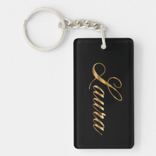 Laura gold Design Lettering Schlüsselanhänger Keychain