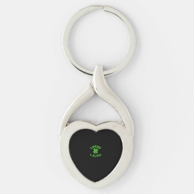 Laura Irish Family St. Patrick's Day - Lucky Laura Keychain (Front)