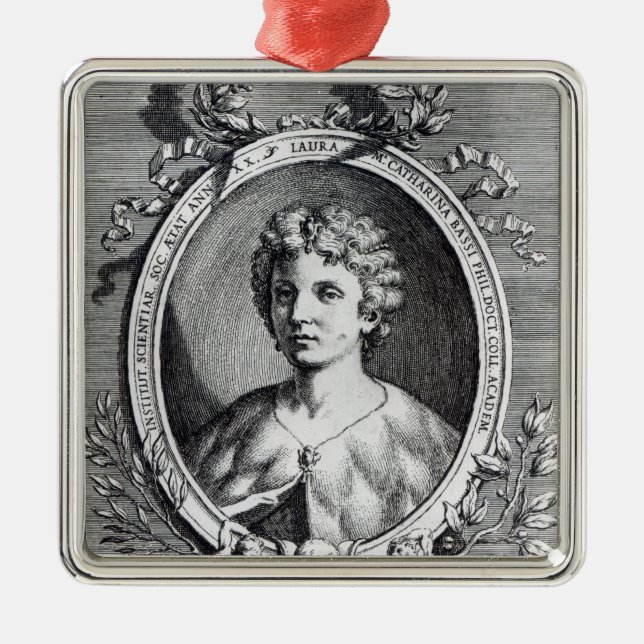 Laura Maria Caterina Bassi Metal Ornament (Front)