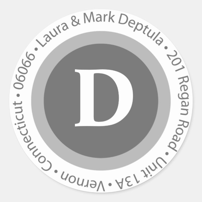 Laura & Mark Deptula Address Label (Front)