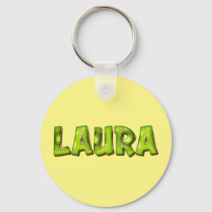 Laura Name Kiwi Design Schlüsselanhänger Keychain