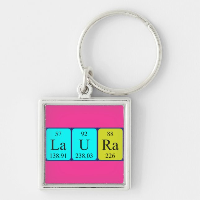 Laura periodic table name keyring (Front)