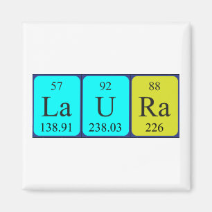 Laura periodic table name magnet