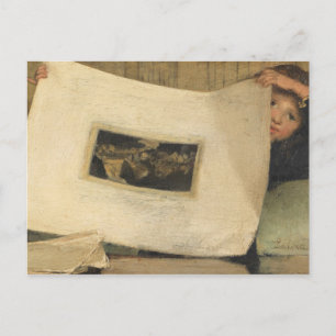 Laura Theresa Alma-Tadema - Anna Leafing Through Postcard