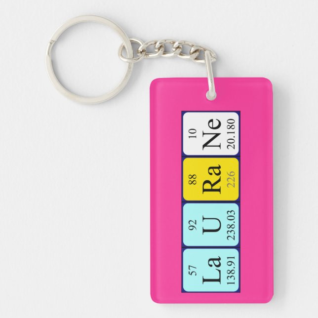 Laurane periodic table name keyring (Front)