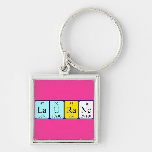 Laurane periodic table name keyring (Front)