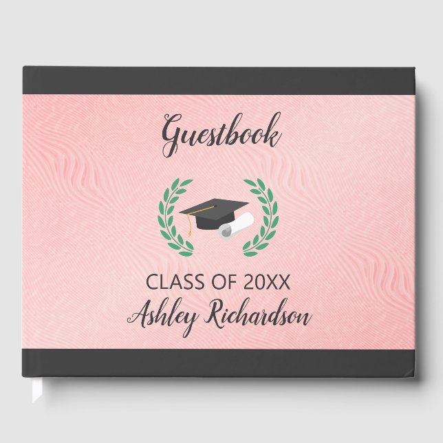 Laurel And Black Cap Guest Book (Front)